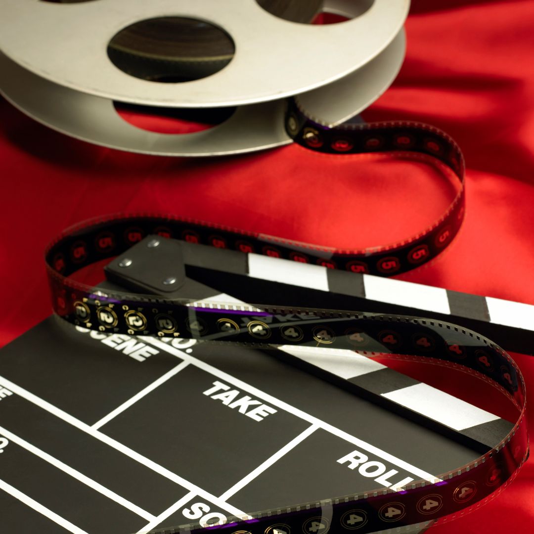 Clapper board and film